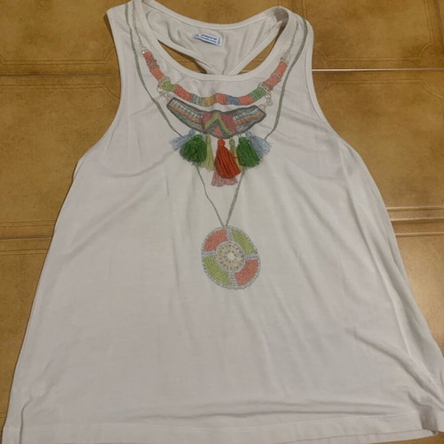 Mayoral sleeveless shirt used, kids, white, size 164 cm