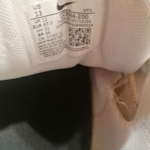Nike Air Max sneakers size 47.5 like new, white and grey