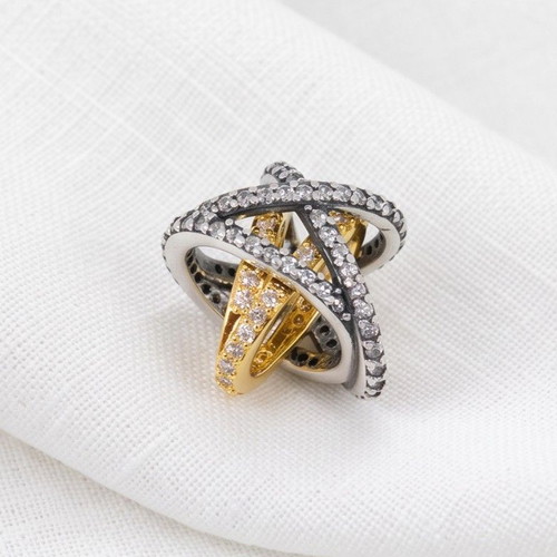 Pandora Sparkling Crossover Star Charm S925 ALE new, gold and silver