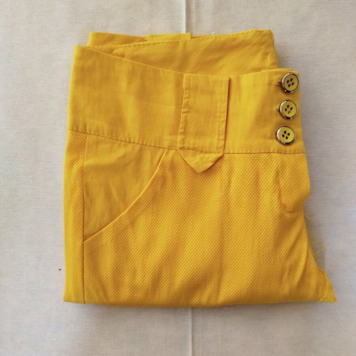 Women's summer pants like new, yellow, size S