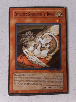 Yu-Gi-Oh! Destruction Swordsmans Pet Dragon used card, 2 pieces