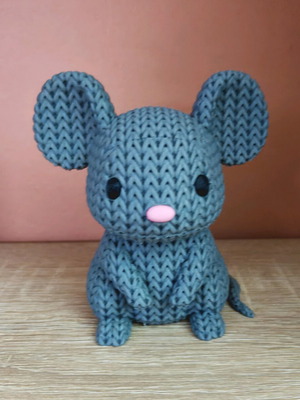 3D printed mouse figure new made of solid material