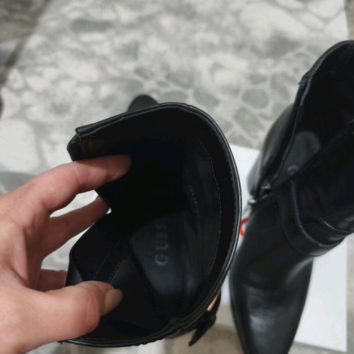 Guess leather ankle boots new black size 38