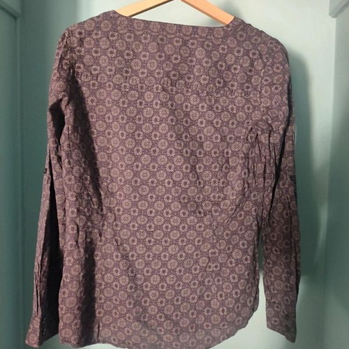 Tom Tailor lightweight blouse like new, sizes S/M/L, purple and cream