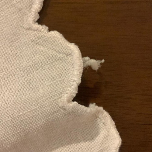 Set of 3 cherry embroidered table linens 0.65x0.70 m