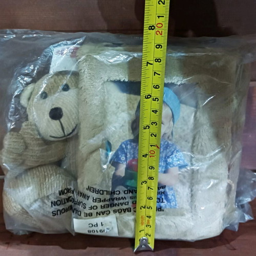Children's photo album with plush teddy bear new