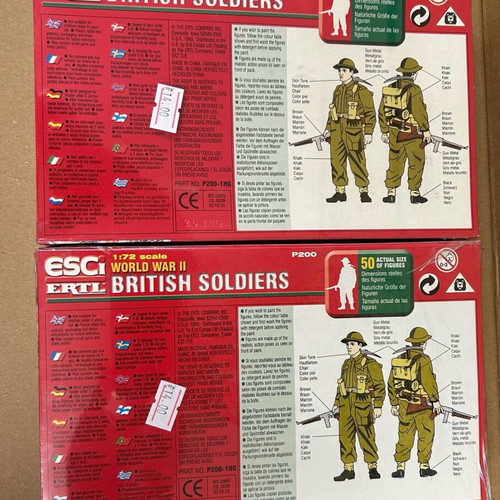 Πακέτο 2 Ertl Esci World War II 50 British Soldiers 1:72 Scale καινούργιο