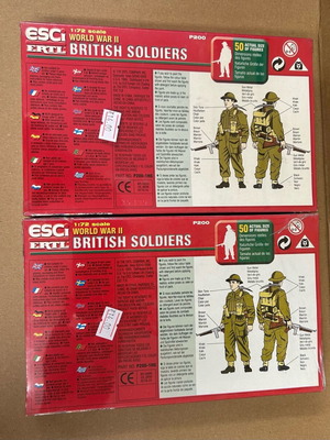 Πακέτο 2 Ertl Esci World War II 50 British Soldiers 1:72 Scale καινούργιο