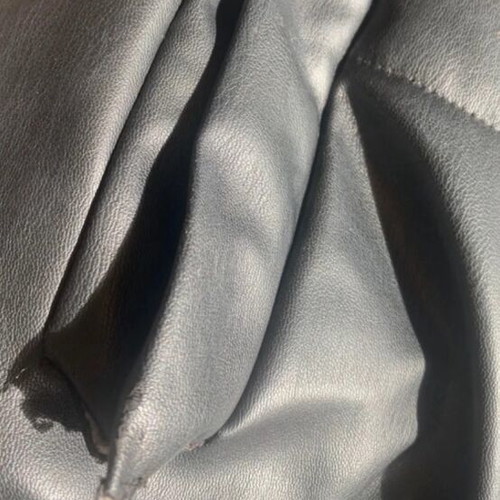 Zara black faux leather cropped puffer jacket