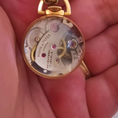 Solvil et Titus pocket watch 17 jewels used, mechanical