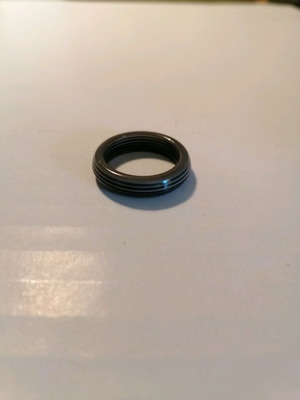 Dark gray plexiglass ring new