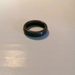Dark gray plexiglass ring new