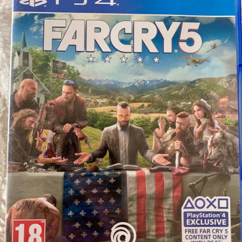 Far Cry 5 Deluxe Edition PS4 like new with map and music CD