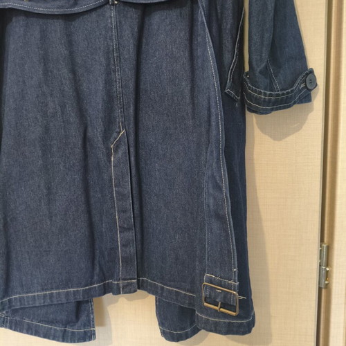 Denim trench coat Fittiway dark wash size M like new