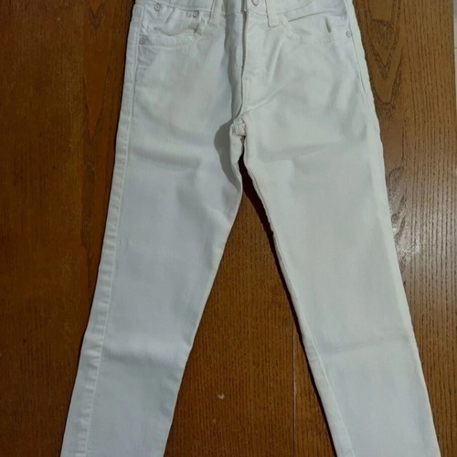 Girls' skinny pants size 4 years like new, pink and white