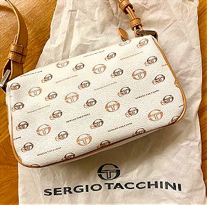 Sergio Tacchini χιαστι τσάντα σε λευκό με ταμπα