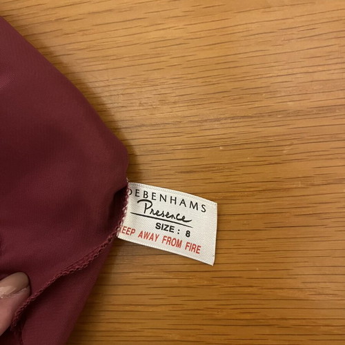 Debenhams satin texture nightdress like new, red, size S
