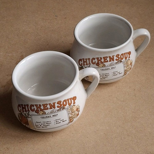 Knorr Chicken Soup large promotional mugs set of 2