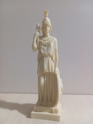 Athena handmade alabaster statue like new, 25 cm