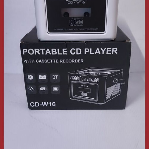 Greadio CD-W16 Portable CD Player with Cassette Recorder and Bluetooth