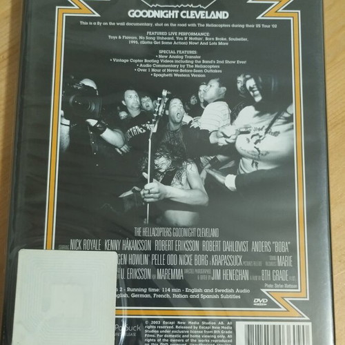 The Hellacopters Goodnight Cleveland DVD sealed