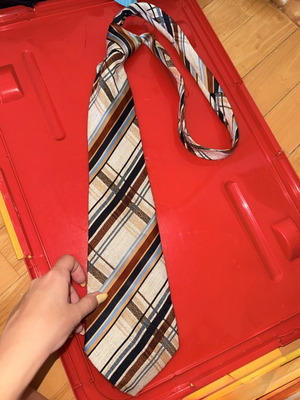Tie, beige and brown