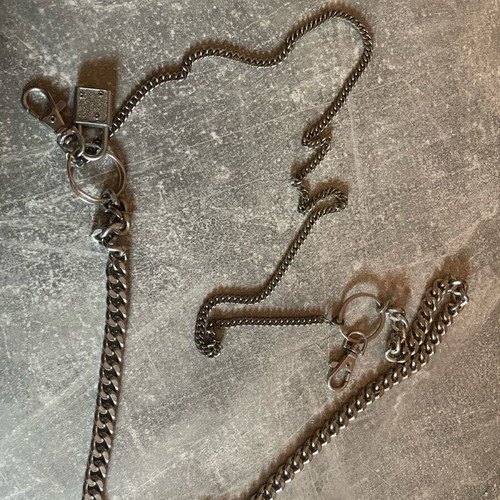 Chain belt with lock like new, silver