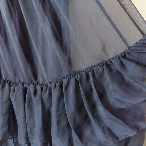 Blue maxi skirt XL used with sheer fabric and satin lining