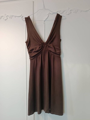 Lussile Brown Empire Waist Dress Small Like New