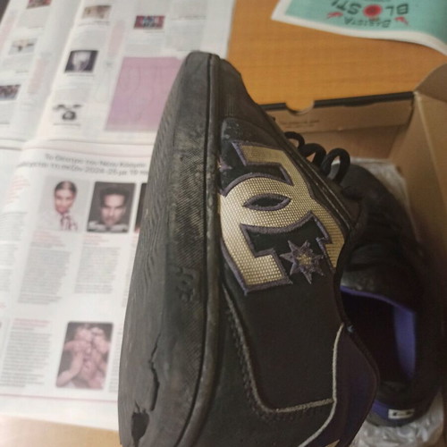 DC men's sneakers used size 41, black-purple