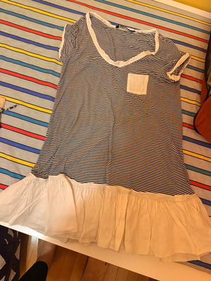 Zara Woman striped dress used, navy and white, size M
