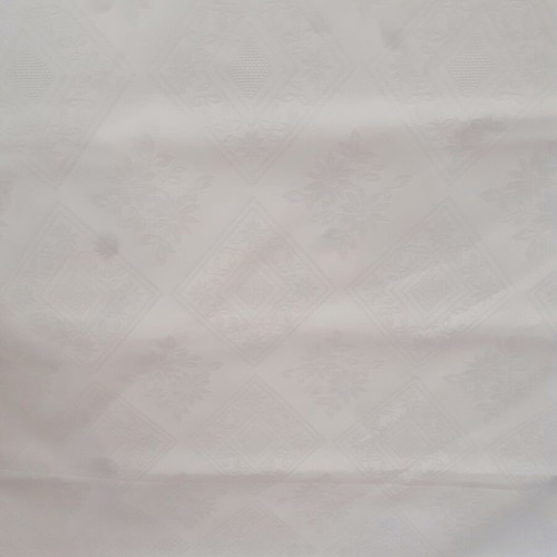 White jacquard fabric 4 meters new with diamonds and flowers