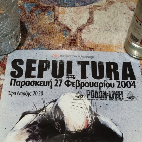 Sepultura promo poster live in Athens 2004 μεταχειρισμένο