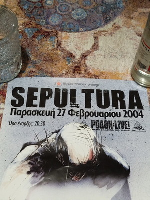 Sepultura promo poster live in Athens 2004 μεταχειρισμένο