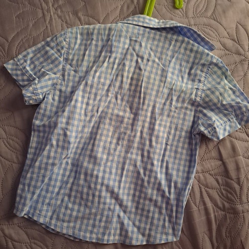 Children's Blue Checked Shirt No 3 with Embroidered All Stars Logo like new