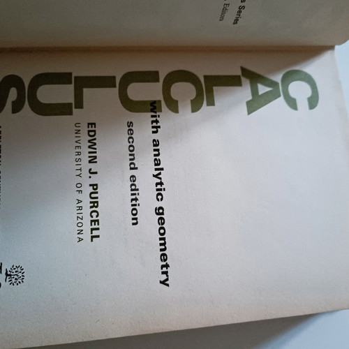 Calculus with Analytic Geometry used volume 1972