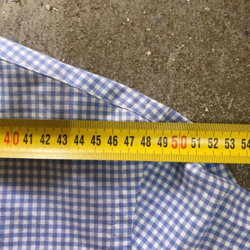 Ralph Lauren long sleeve shirt XL, white light blue checked, pink pony