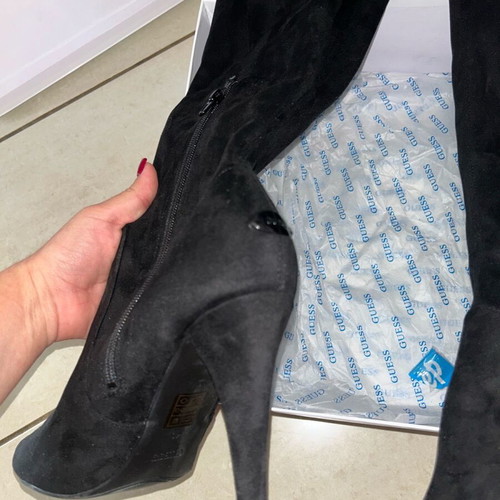 Guess over-the-knee suede boots size 40 like new, black
