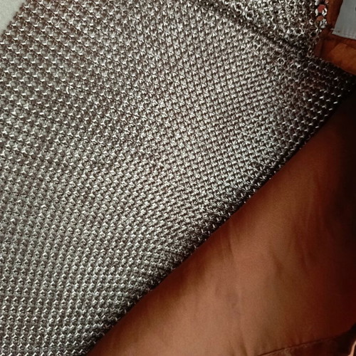 Y2K Ozone Aluminium Mesh Top Like New, Gold, Adjustable Back