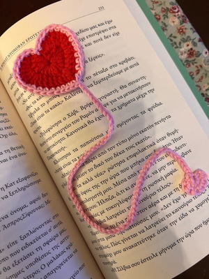 Handmade heart bookmark new