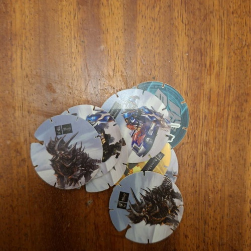 Transformers Cheetos collectible caps set used