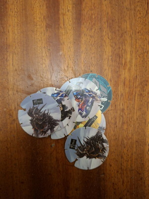 Transformers Cheetos collectible caps set used