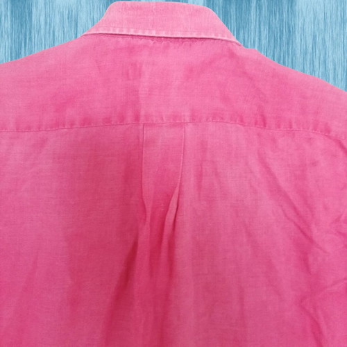 Linen shirt used, vintage red-pink, medium-large fit