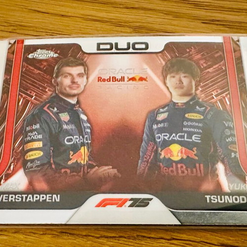 Verstappen/Tsunoda DUO Topps Chrome F1 2025 like new