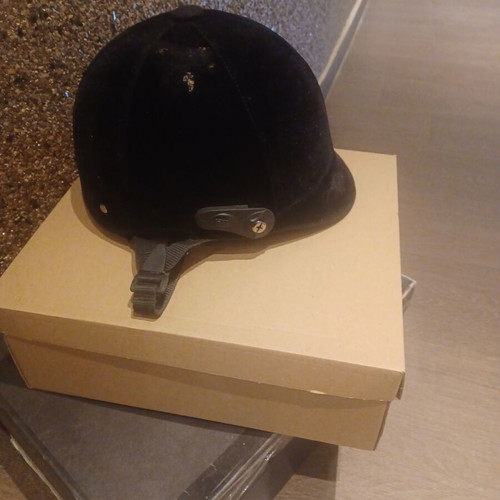 Horse riding helmet used, 3 different, one brown