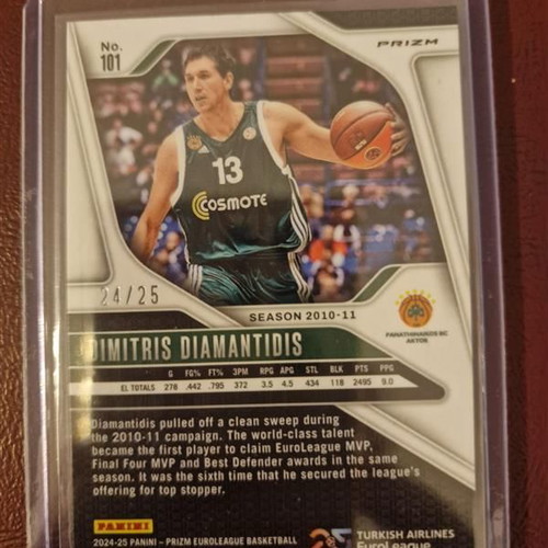 Euroleague Panini Prizm Mojo card /25 new