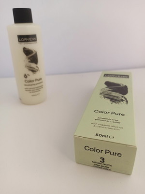 Lorvern Color Pure βαφή μαλλιών χωρίς αμμωνία καστανό σκούρο