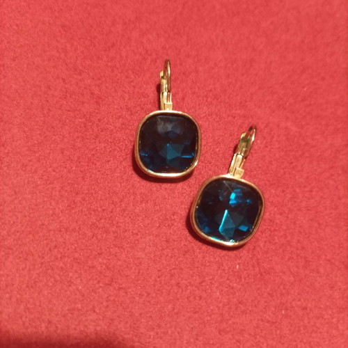 Ozze dangling earrings with blue royal stone new