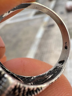 Men Silver Ring 21 almost new