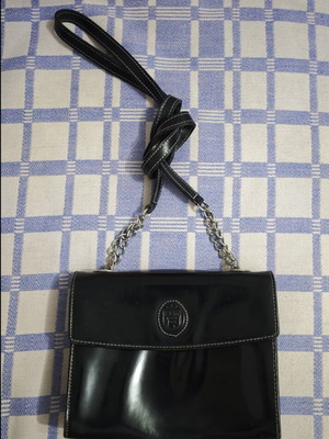 KEM crossbody bag used, black leather